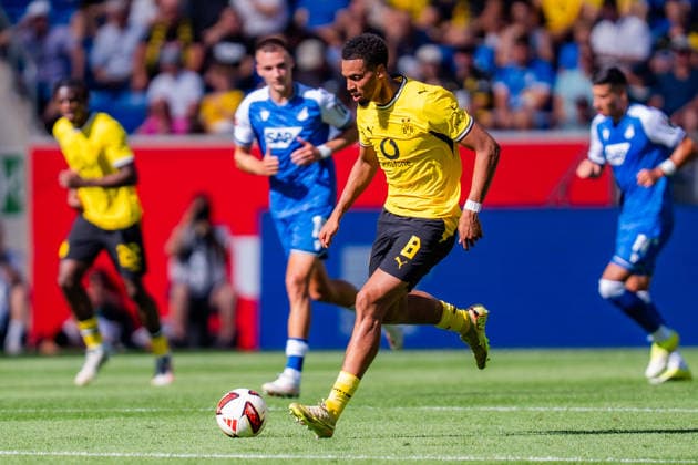 1. Bundesliga, 2. Spieltag, TSG 1899 Hoffenheim vs. Borussia Dortmund am 05.09.2026 Felix Nmecha WICHTIGER HINWEIS: Gemäß den Vorgaben der DFL und des DFB ist es untersagt, in dem Stadion und oder vom Spiel angefertigte Fotoaufnahmen in Form von Sequenzbildern und oder videoähnlichen Fotostrecken zu verwerten bzw. verwerten zu lassen. *** Bundesliga 1, Matchday 2, TSG 1899 Hoffenheim vs. Borussia Dortmund on September 5, 2026 Felix Nmecha IMPORTANT NOTICE In accordance with the guidelines of the DFL and the DFB, it is prohibited to use or allow the use of photographs taken in the stadium and or during the game in the form of sequential images and or video-like photo series. Copyright: xBahhoxKarax