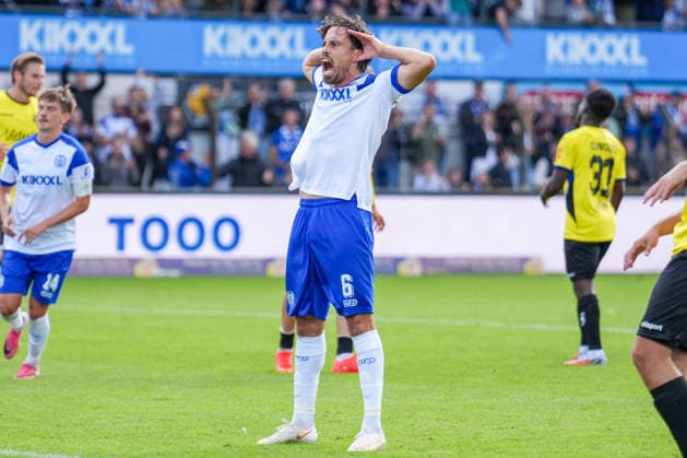 German Soccer, 3rd Division, Matchday 4, Hänsch Arena, SV Meppen vs. 1 FC Saarbrücken; Ersin Zehir (SV Meppen) scores the 6th goal to close the gap; celebration Copyright: xMichelxWittex