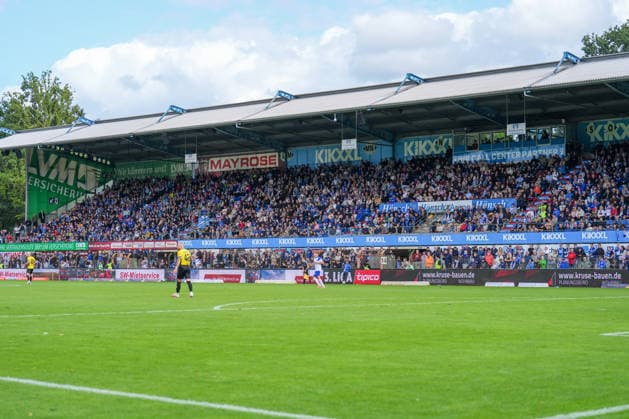 German Soccer, 3rd Division, Matchday 4, Hänsch Arena, SV Meppen vs. 1 FC Saarbrücken; 8,845 spectators are in Meppen today Copyright: xMichelxWittex