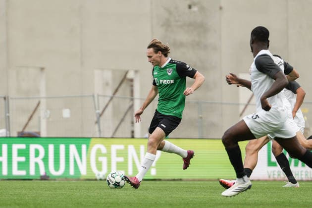 Germany 3rd Division 2026–2027, Matchday 4: SC Preußen Münster vs. TSV Havelse, Saturday, September 5, 2026, LVM Preußenstadion, Münster, North Rhine-Westphalia, Germany; Ryan Johansson, SC Preußen Münster, No. 20, on the ball Copyright: xMerlexKölkingx