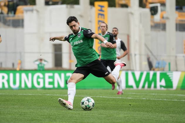 Germany 3rd Division 2026–2027, Matchday 4: SC Preußen Münster vs. TSV Havelse, Saturday, September 5, 2026, LVM Preußenstadion, Münster, North Rhine-Westphalia, Germany; Charalambos Makridis, SC Preußen Münster, 14 shots on goal Copyright: xMerlexKölkingx
