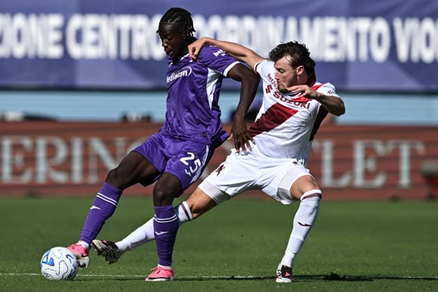 Mp Firenze 05 09 2026 - campionato di calcio serie A Fiorentina-Torino foto Matteo Papini Image nella foto: Alieu Njie-Nathan Patterson 