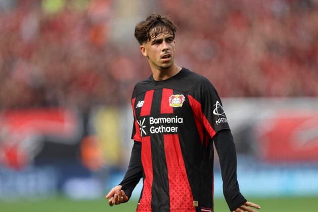Afonso Moreira (Bayer 04 Leverkusen) schaut waehrend des Spiels der 1. Bundesliga zwischen Bayer 04 Leverkusen und 1. FC Union Berlin, BayArena am 05. September 2026 in Leverkusen, Deutschland. (Foto von Oliver Kaelke DeFodi Images) +++ Afonso Moreira (Bayer 04 Leverkusen) looks on during the Bundesliga match between Bayer 04 Leverkusen and 1. FC Union Berlin at BayArena on September 5, 2026 in Leverkusen, Germany. (Photo by Oliver Kaelke DeFodi Images) DFB DFL REGULATIONS PROHIBIT ANY USE OF PHOTOGRAPHS AS IMAGE SEQUENCES AND OR QUASI-VIDEO. (Photo by Oliver Kaelke DeFodi Images) - *** Afonso Moreira of Bayer 04 Leverkusen looks on during the Bundesliga match between Bayer 04 Leverkusen and 1. FC Union Berlin, BayArena on September 5, 2026, in Leverkusen, Germany. Photo by Oliver Kaelke, DeFodi Images. Afonso Moreira of Bayer 04 Leverkusen looks on during the Bundesliga match between Bayer 04 Leverkusen and 1 FC Union Berlin at BayArena on September 5, 2026 in Leverkusen, Germany. Photo by Oliver Kaelke, DeFodi Images. DFB and DFL regulations prohibit any use of photographs as image sequences and or quasi-video. Photo by Oliver Kaelke, DeFodi Images.