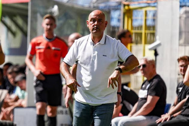 Germany Soccer Season 2026–2027, 3rd Division, Matchday 4, SV Waldhof Mannheim 07 vs. SC Verl, Carl Benz Stadium, Mannheim; Rui Mota, Coach; SV Waldhof Mannheim; facial expressions, emotions; Mannheim; Carl Benz Stadium; Germany Copyright: xBennetxLongx