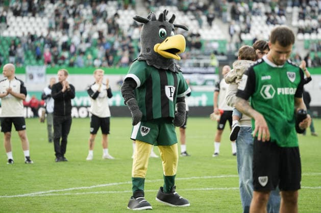 Germany 3rd Division 2026–2027, Matchday 4: SC Preußen Münster vs. TSV Havelse, Saturday, September 5, 2026, LVM Preußenstadion, Münster, North Rhine-Westphalia, Germany; SC Preußen Münster mascot Copyright: xMerlexKölkingx