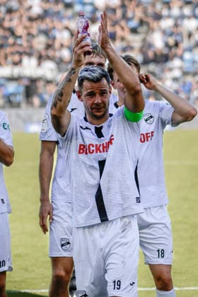 September 5, 2026, xhettx, Soccer 3rd Division, SV Waldhof Mannheim vs. SC Verl – Jubilation after the final whistle in Verl