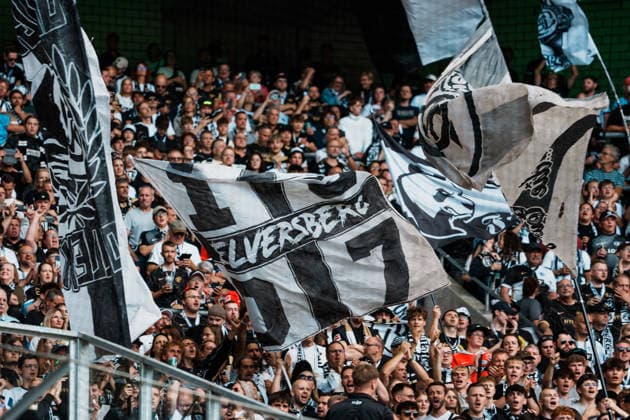 Deutschland: Fußball 1. Bundesliga Männer 2026 - 2027, 2. Spieltag - VfL Borussia Mönchengladbach vs SV Elversberg (ista Borussia Park): Gästefans, Auswärts, *** Germany Men s Soccer Bundesliga 1 2026–2027, Matchday 2: VfL Borussia Mönchengladbach vs. SV Elversberg at Borussia Park; visiting fans, away game, Copyright: xThiemoxRudolphx