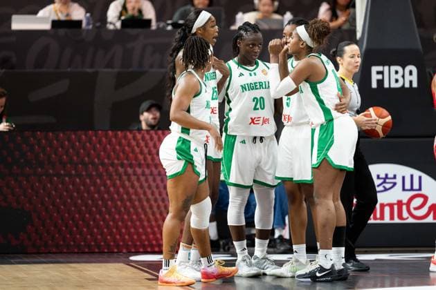 Nigerian team during a huddle: Ezinne Kalu (Nigeria, 23), Victoria Macaulay (Nigeria, 25), Murjanatu Musa (Nigeria, 20), GER, Nigeria vs. Hungary, basketball, 2026 FIBA Women’s World Cup, group stage, Matchday 2, September 5, 2026, GER, Nigeria vs. Hungary, basketball, 2026 FIBA Women’s World Cup, group stage, Match Day 2, September 5, 2026, Berlin Copyright: xEibner-Pressefoto MaxxVincenx EP_MVN