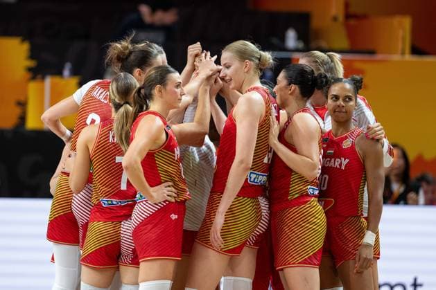 Hungarian team celebrates after victory at the end of the game, GER, Nigeria vs. Hungary, Basketball, FIBA Women s World Cup 2026, Group Stage, Matchday 2, September 5, 2026, GER, Nigeria vs. Hungary, Basketball, FIBA Women’s World Cup 2026, Group Stage, Matchday 2, September 5, 2026, Berlin Copyright: xEibner-Pressefoto MaxxVincenx EP_MVN