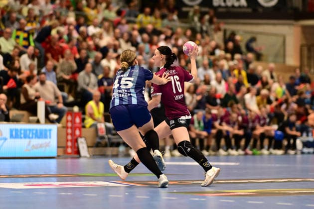 Handball I Women I 2026–2027 Season I Bundesliga I Matchday 2 I Buxtehuder SV vs. HC Leipzig I September 5, 2026 Carina Senel 45, Buxtehuder Sportverein Lisa Lammich 76, HC Leipzig, Buxtehude, Halle Nord, New Lower Saxony, Germany Copyright: xLobeca FelixxWeißbergx