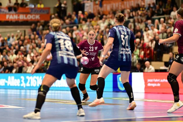 Handball I Women I 2026–2027 Season I Bundesliga I Matchday 2 I Buxtehuder SV vs. HC Leipzig I September 5, 2026 Marlene Tucholke 23, HC Leipzig in action Buxtehude Halle Nord New Lower Saxony Germany Copyright: xLobeca FelixxWeißbergx