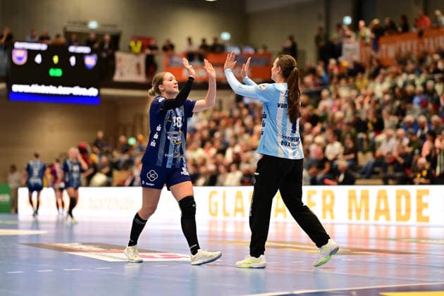 Handball I Women I 2026–2027 Season I Bundesliga I Matchday 2 I Buxtehuder SV vs. HC Leipzig I September 5, 2026 Johanna Andresen 18, Buxtehuder Sportverein Nikki van der Vorst 1, Buxtehuder Sportverein, Buxtehude Halle Nord, New Lower Saxony, Germany Copyright: xLobeca FelixxWeißbergx