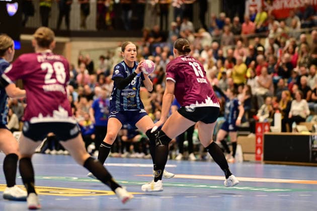 Handball I Women I 2026–2027 Season I Bundesliga I Matchday 2 I Buxtehuder SV vs. HC Leipzig I September 5, 2026 Johanna Andresen 18, Buxtehuder Sportverein Laura Sophie Klocke 13, HC Leipzig, Buxtehude, Halle Nord, New Lower Saxony, Germany Copyright: xLobeca FelixxWeißbergx
