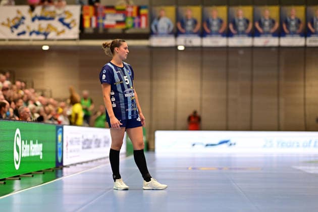 Handball I Women I 2026–2027 Season I Bundesliga I Matchday 2 I Buxtehuder SV vs. HC Leipzig I September 5, 2026 Look disappointed, sad, depressed, frustrated, dejected, hurt, downcast, dissatisfied, disillusioned, in a bad mood Maj Nielsen 5, Buxtehuder Sportverein Buxtehude Halle Nord Neu Lower Saxony Germany Copyright: xLobeca FelixxWeißbergx
