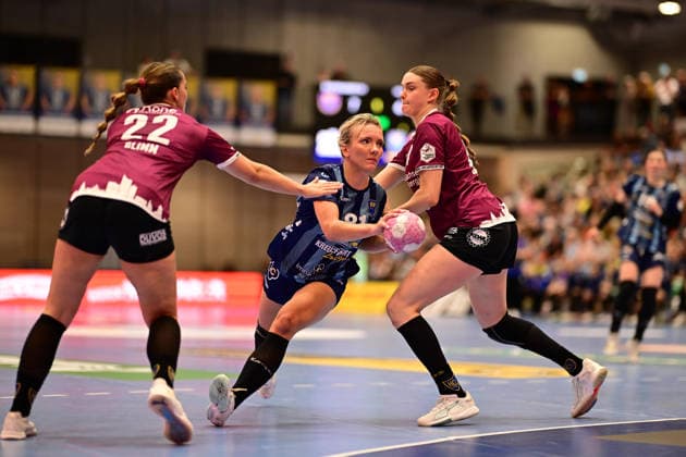 Handball I Women I 2026–2027 Season I Bundesliga I Matchday 2 I Buxtehuder SV vs. HC Leipzig I September 5, 2026 Ruslana Litvinov 81, Buxtehuder Sportverein Emma Niemann 84, HC Leipzig, Buxtehude, Halle Nord, New Lower Saxony, Germany Copyright: xLobeca FelixxWeißbergx
