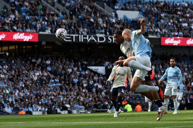 5th September 2026; Etihad Stadium, Manchester, Lancashire, England; Premier League Football, Manchester City versus Coventry City; Erling Haaland of Manchester City scores with a header for 1-0 after 28 minutes DavidxBlunsden