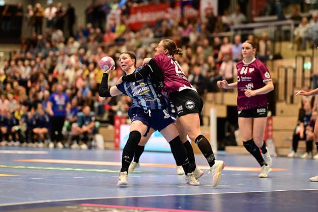 Handball I Women I 2026–2027 Season I Bundesliga I Matchday 2 I Buxtehuder SV vs. HC Leipzig I September 5, 2026 Anika Hampel 10, Buxtehuder Sportverein Lara Tauchmann 28, HC Leipzig, Buxtehude, Halle Nord, New Lower Saxony, Germany Copyright: xLobeca FelixxWeißbergx