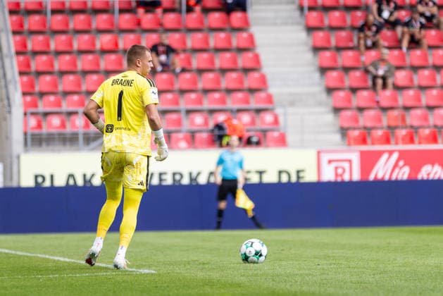 September 5, 2026, Soccer, GER, Season, 3rd Division, 2026–2027 Season, Matchday 4, SSV Jahn Regensburg vs. MSV Duisburg, Maximilian Braune (Duisburg). DFL regulations prohibit any use of photographs as image sequences and or quasi-video.