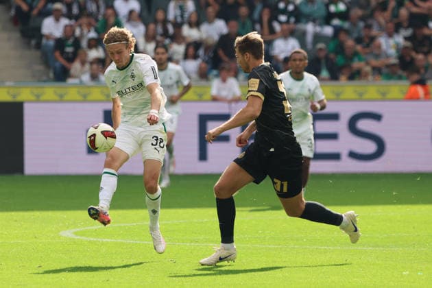05.09.2026, Fussball, Herren, 1. Bundesliga, Saison 2026 2027, Borussia Mönchengladbach - SV 07 Elversberg, Hugo Bolin (Borussia Mönchengladbach), Maximilian Rohr (SV 07 Elversberg) Mönchengladbach Ista-Borussia-Park Nordrhein-Westfalen Deutschland (DEU) *** September 5, 2026, Soccer, Men s, 1st Bundesliga, 2026–2027 season, Borussia Mönchengladbach vs. SV 07 Elversberg, Hugo Bolin (Borussia Mönchengladbach), Maximilian Rohr (SV 07 Elversberg), Mönchengladbach, Borussia Park, North Rhine-Westphalia, Germany, DEU Copyright: xSebastianxBachx