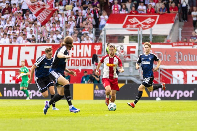 September 5, 2026, Soccer, GER, Season, 3rd Division, 2026–2027 Season, Matchday 4, SSV Jahn Regensburg vs. MSV Duisburg, Oscar Schönfelder, SSV Jahn Regensburg defeats Duisburg 3 DFL REGULATIONS PROHIBIT ANY USE OF PHOTOGRAPHS AS IMAGE SEQUENCES AND OR QUASI-VIDEO