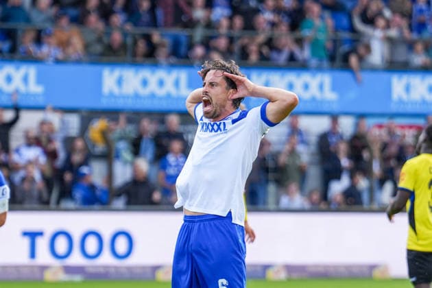 German Soccer, 3rd Division, Matchday 4, Hänsch Arena, SV Meppen vs. 1 FC Saarbrücken; Ersin Zehir (SV Meppen) scores the 6th goal to close the gap; celebration Copyright: xMichelxWittex