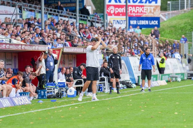 German Soccer, 3rd Division, Matchday 4, Hänsch Arena, SV Meppen vs. 1 FC Saarbrücken; Lucas Beniermann, Coach, SV Meppen Copyright: xMichelxWittex