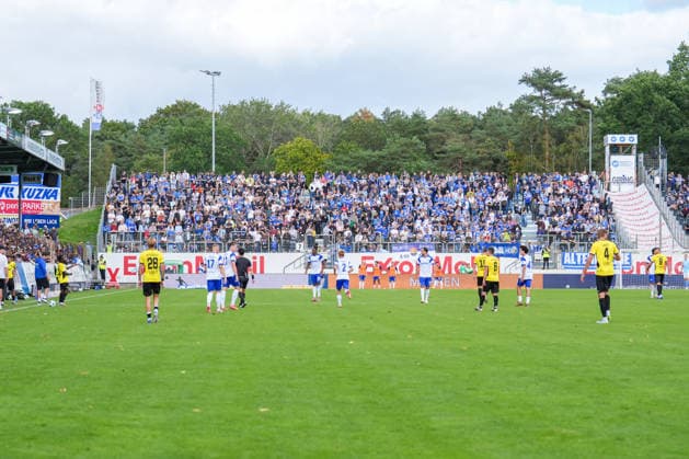 German Soccer, 3rd Division, Matchday 4, Hänsch Arena, SV Meppen vs. 1 FC Saarbrücken; 8,845 spectators are in Meppen today Copyright: xMichelxWittex