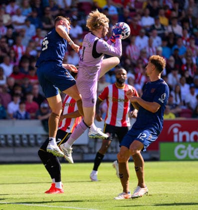 Brentford v Sunderland Premier League Caoimhin Kelleher of Brentford claims the ball during the Premier League match at the Gtech Community Stadium, Brentford 05 09 2026 UK Newspapers OUT Copyright: xGraemexWilcocksonx FIL-23898-0072