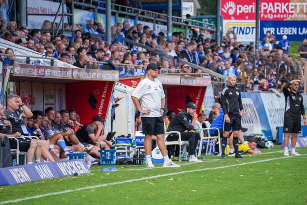 German Soccer, 3rd Division, Matchday 4, Hänsch Arena, SV Meppen vs. 1 FC Saarbrücken; Lucas Beniermann, Coach, SV Meppen Copyright: xMichelxWittex