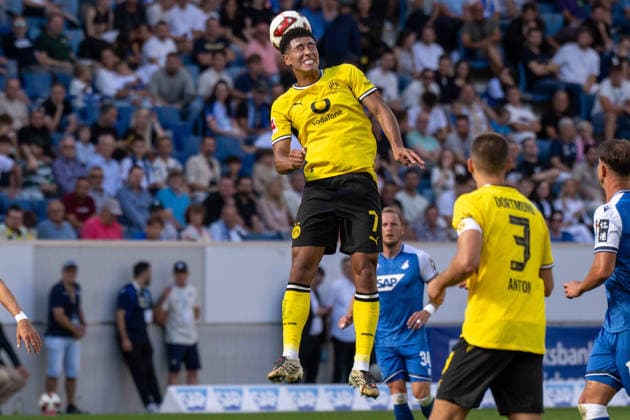 Jobe Bellingham (Borussia Dortmund). xettx, Deutschland, Sinsheim, 05.09.2026, Fussball, Bundesliga: TSG 1899 Hoffenheim vs Borussia Dortmund, Saison 2026 2027, 2. Spieltag, SNP Arena DFL DFB REGULATIONS PROHIBIT ANY USE OF PHOTOGRAPHS AS IMAGE SEQUENCES AND OR QUASI-VIDEO. *** Jobe Bellingham, Borussia Dortmund, Sinsheim, Germany, September 5, 2026, Soccer, Bundesliga: TSG 1899 Hoffenheim vs. Borussia Dortmund, 2026–2027 season, Matchday 2, SNP Arena. DFL and DFB regulations prohibit any use of photographs as image sequences and or quasi-video.