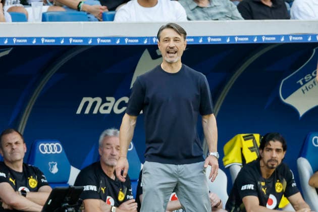 Niko Kovac (BVB Dortmund, Trainer), Mimik, Gesichtsausdruck, Emotion , Deutschland, Fussball, 1. Bundesliga, 2.Spieltag, 2026 2027, TSG Hoffenheim vs. Borussia Dortmund, 05.09.2026, Sinsheim SNP Arena Deutschland *** Niko Kovac, BVB Dortmund, Coach, Facial Expressions, Emotion, Germany, Soccer, Bundesliga 1, Matchday 2, 2026–2027, TSG Hoffenheim vs. Borussia Dortmund, September 5, 2026, Sinsheim SNP Arena, Germany Copyright: xGrantxHubbsx