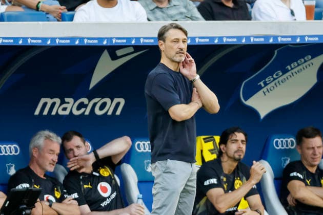Niko Kovac (BVB Dortmund, Trainer), Mimik, Gesichtsausdruck, Emotion , Deutschland, Fussball, 1. Bundesliga, 2.Spieltag, 2026 2027, TSG Hoffenheim vs. Borussia Dortmund, 05.09.2026, Sinsheim SNP Arena Deutschland *** Niko Kovac, BVB Dortmund, Coach, Facial Expressions, Emotion, Germany, Soccer, Bundesliga 1, Matchday 2, 2026–2027, TSG Hoffenheim vs. Borussia Dortmund, September 5, 2026, Sinsheim SNP Arena, Germany Copyright: xGrantxHubbsx