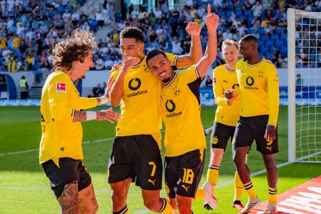 1. Bundesliga, 2. Spieltag, TSG 1899 Hoffenheim vs. Borussia Dortmund am 05.09.2026 Tor zum 2:3 durch Ethan Nwaneri WICHTIGER HINWEIS: Gemäß den Vorgaben der DFL und des DFB ist es untersagt, in dem Stadion und oder vom Spiel angefertigte Fotoaufnahmen in Form von Sequenzbildern und oder videoähnlichen Fotostrecken zu verwerten bzw. verwerten zu lassen. *** Bundesliga 1, Matchday 2, TSG 1899 Hoffenheim vs. Borussia Dortmund on September 5, 2026. Goal to make it 2–3 by Ethan Nwaneri. IMPORTANT NOTICE: In accordance with DFL and DFB regulations, it is prohibited to use or allow the use of photographs taken in the stadium and or during the game in the form of sequential images and or video-like photo series Copyright: xBahhoxKarax