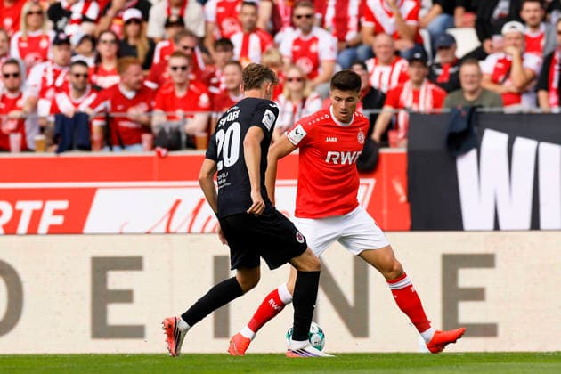 Soccer, 3rd Division, Matchday 04: Rot-Weiss Essen vs. Viktoria Köln on September 5, 2026, at the Stadion an der Hafenstraße in Essen; Semir Telalovic, Rot-Weiss Essen
