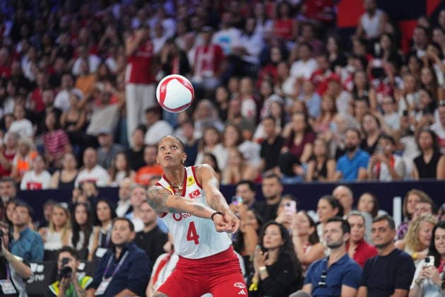Turkiye v Serbia - CEV EuroVolley 2026 ISTANBUL, TURKIYE - SEPTEMBER 5: Melisa Vargas of Turkiye in action during the CEV Women s European Volleyball Championship semifinal match between Turkiye and Serbia at Sinan Erdem Sports Hall in Istanbul, Turkiye, on September 5, 2026. Cemal Yurttas Anadolu Istanbul Turkey. Editorial use only. Please get in touch for any other usage.  Copyright: x2026xAnadoluxCemalxYurttasx