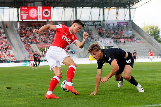 Soccer, 3rd Division, Matchday 04: Rot-Weiss Essen vs. Viktoria Köln on September 5, 2026, at the Stadion an der Hafenstraße in Essen; Semir Telalovic, Rot-Weiss Essen