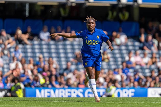 September 5, 2026, London, England, United Kingdom: Chelsea s Sandy Baltimore comes on as a substitute during the Barclays Women s Super League match against Aston Villa at Stamford Bridge. Women s Soccer 2026: Chelsea Vs Aston Villa  - ZUMAh209 20260905_zsp_h209_027 Copyright: xAlixHabibx