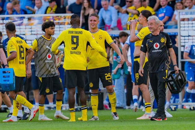 1. Bundesliga, 2. Spieltag, TSG 1899 Hoffenheim vs. Borussia Dortmund am 05.09.2026 Serhou Guirassy Joey Veerman WICHTIGER HINWEIS: Gemäß den Vorgaben der DFL und des DFB ist es untersagt, in dem Stadion und oder vom Spiel angefertigte Fotoaufnahmen in Form von Sequenzbildern und oder videoähnlichen Fotostrecken zu verwerten bzw. verwerten zu lassen. *** Bundesliga 1, Matchday 2, TSG 1899 Hoffenheim vs. Borussia Dortmund on September 5, 2026 Serhou Guirassy Joey Veerman IMPORTANT NOTICE In accordance with DFL and DFB regulations, it is prohibited to use or allow the use of photographs taken in the stadium and or during the game in the form of sequential images and or video-like photo sequences Copyright: xBahhoxKarax