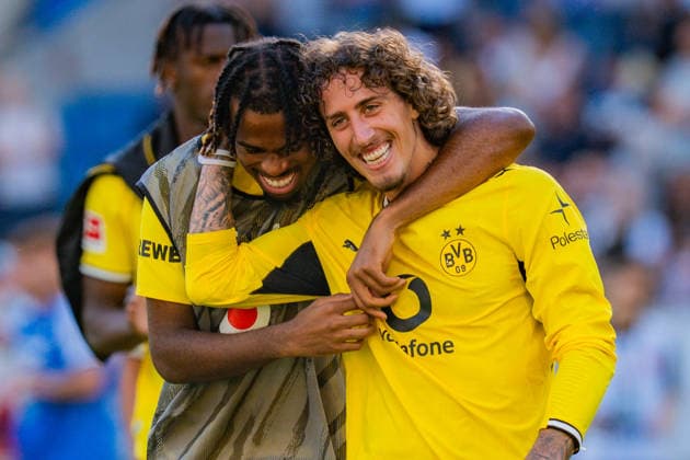 1. Bundesliga, 2. Spieltag, TSG 1899 Hoffenheim vs. Borussia Dortmund am 05.09.2026 Fabio Silva Carney Chukwuemeka WICHTIGER HINWEIS: Gemäß den Vorgaben der DFL und des DFB ist es untersagt, in dem Stadion und oder vom Spiel angefertigte Fotoaufnahmen in Form von Sequenzbildern und oder videoähnlichen Fotostrecken zu verwerten bzw. verwerten zu lassen. *** Bundesliga 1, Matchday 2, TSG 1899 Hoffenheim vs. Borussia Dortmund on September 5, 2026 Fabio Silva, Carney, Chukwuemeka IMPORTANT NOTICE In accordance with the guidelines of the DFL and the DFB, it is prohibited to use or allow the use of photographs taken in the stadium and or during the game in the form of sequential images and or video-like photo series. Copyright: xBahhoxKarax