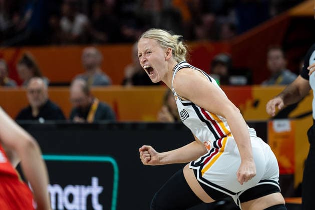Alexandra Wilke, Germany, 03, cheering, GER, Germany vs. Japan, basketball, 2026 FIBA Women s World Cup, group stage, Matchday 2, September 5, 2026, GER, Germany vs. Japan, Basketball, 2026 FIBA Women’s World Cup, Group Stage, Matchday 2, September 5, 2026, Berlin Copyright: xEibner-Pressefoto MaxxVincenx EP_MVN