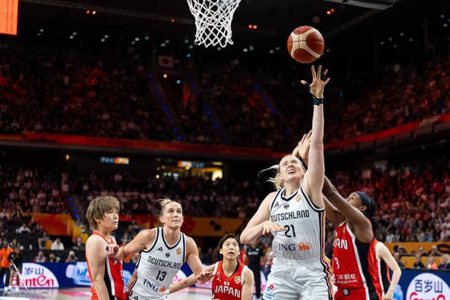 Marie Guelich of Germany, 21, making a layup, GER, Germany vs. Japan, Basketball, 2026 FIBA Women’s World Cup, Group Stage, Matchday 2, September 5, 2026, GER, Germany vs. Japan, Basketball, 2026 FIBA Women’s World Cup, Group Stage, Matchday 2, September 5, 2026, Berlin Copyright: xEibner-Pressefoto MaxxVincenx EP_MVN
