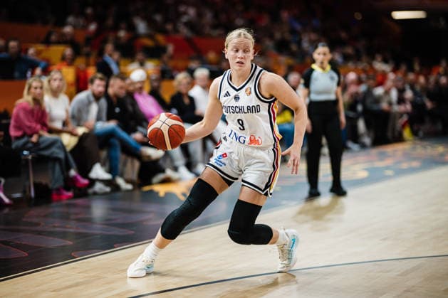 2026 FIBA Women’s Basketball World Cup: Germany vs. Japan, September 5, 2026; Emma Eichmeyer (Germany), 9 on the ball; basketball, FIBA Women’s Basketball World Cup 2026, Group Stage, Group A, Matchday 2: Germany vs. Japan on September 5, 2026, at the Max Schmeling Halle, Berlin Copyright: xBEAUTIFULxSPORTS Tonhäuserx
