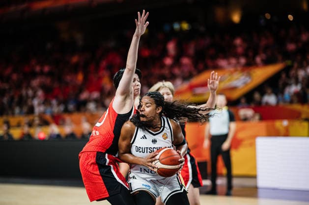 2026 FIBA Women’s Basketball World Cup: Germany vs. Japan, September 5, 2026; Nyara Sabally (Germany), 8 on the ball; basketball, FIBA Women’s Basketball World Cup 2026, Group Stage, Group A, Matchday 2: Germany vs. Japan on September 5, 2026, at the Max Schmeling Halle, Berlin Copyright: xBEAUTIFULxSPORTS Tonhäuserx