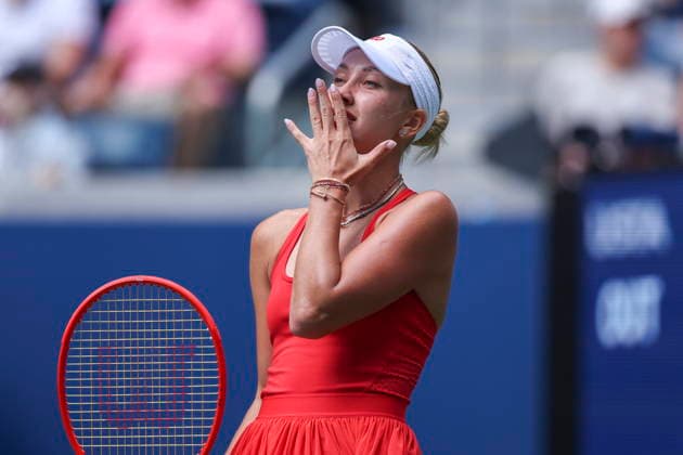 US Open tennis tournament - Day 7 Anastasia Potapova of Austria reacts during a game against Amanda Anisimova of the US during the Women™s Singles round 3 of the US Open Tennis Championships at the USTA Billie Jean King National Tennis Center in Flushing Meadows, New York, USA, 05 September 2026. The 2026 US Open tournament runs from 23 August through 13 September. FLUSHING MEADOWS NEW YORK United States  Copyright: xSARAHxYENESELx