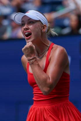 US Open tennis tournament - Day 7 Anastasia Potapova of Austria reacts during a game against Amanda Anisimova of the US during the Women™s Singles round 3 of the US Open Tennis Championships at the USTA Billie Jean King National Tennis Center in Flushing Meadows, New York, USA, 05 September 2026. The 2026 US Open tournament runs from 23 August through 13 September. FLUSHING MEADOWS NEW YORK United States  Copyright: xSARAHxYENESELx