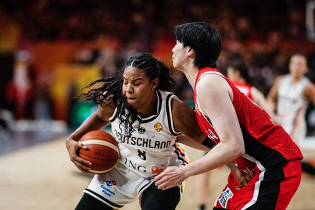 2026 FIBA Women’s Basketball World Cup: Germany vs. Japan, September 5, 2026; Nyara Sabally (Germany), 8 on the ball; Basketball, FIBA Women’s Basketball World Cup 2026, Group Stage, Group A, Matchday 2: Germany vs. Japan on September 5, 2026, at the Max Schmeling Halle, Berlin Copyright: xBEAUTIFULxSPORTS Tonhäuserx