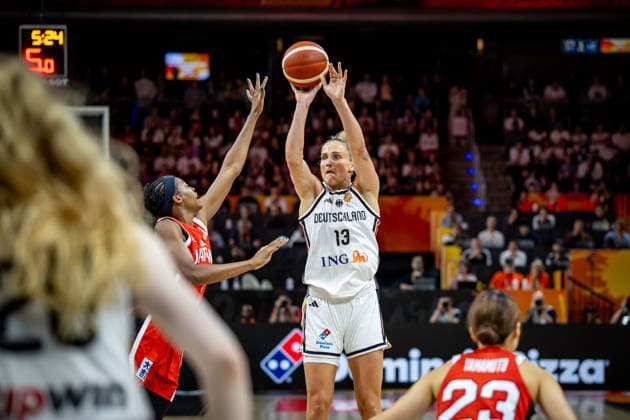 Basketball Berlin, September 5, 2026, FIBA Women’s Basketball World Cup Germany 2026, Preliminary Round, Group Germany (GER) vs. Japan (JPN), Leonie Fiebich, Germany, No. 13