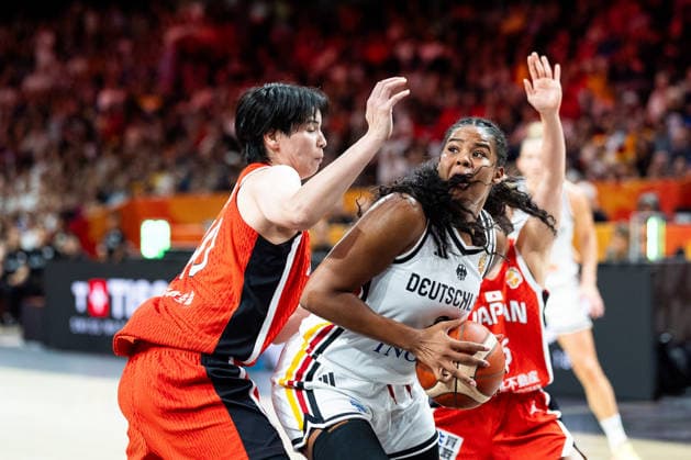Nyara Sabally Germany, 08 on the Ball, GER, Germany vs. Japan, Basketball, 2026 FIBA Women’s World Cup, Group Stage, Matchday 2, September 5, 2026, GER, Germany vs. Japan, Basketball, 2026 FIBA Women’s World Cup, Group Stage, Match Day 2, September 5, 2026, Berlin Copyright: xEibner-Pressefoto MaxxVincenx EP_MVN
