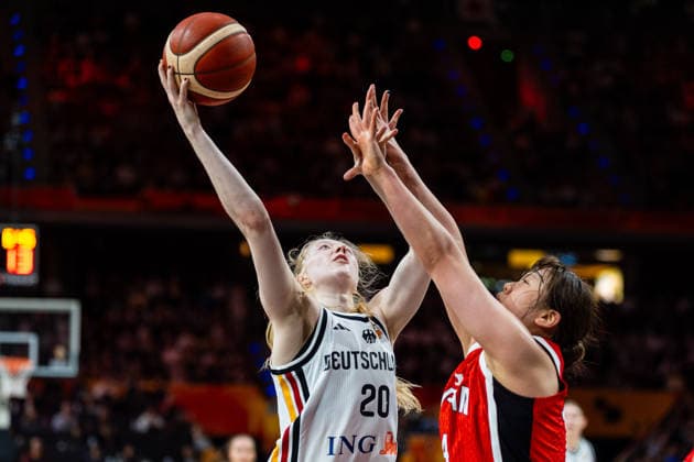Frieda Buhner of Germany, age 20, making a layup, GER, Germany vs. Japan, Basketball, 2026 FIBA Women’s World Cup, Group Stage, Matchday 2, September 5, 2026, GER, Germany vs. Japan, Basketball, 2026 FIBA Women’s World Cup, Group Stage, Matchday 2, September 5, 2026, Berlin Copyright: xEibner-Pressefoto MaxxVincenx EP_MVN