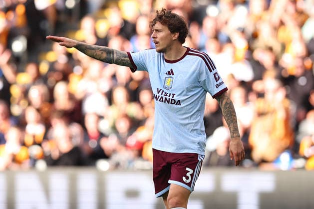Hull City v Aston Villa, Premier League Victor Lindelof of Aston Villa gestures during the Hull City v Aston Villa Premier League match at the MKM Stadium, Hull, England on 5 September 2026 Credit: Ryan Crockett Every Second Media Editorial use only. All images are copyright Every Second Media Limited. No images may be reproduced without prior permission. All rights reserved. Premier League and Football League images are subject to licensing agreements with Football DataCo Limited. see https: www.football-dataco.com Copyright: xIMAGO EveryxSecondxMediax ESM-2139-0027 RyanxCrockettx xEveryxSecondxMediax